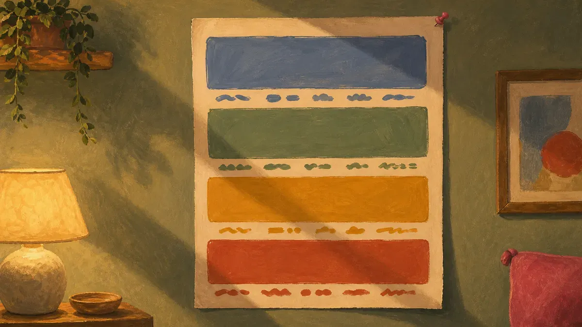 Color-coded feelings zones board showing blue, green, yellow, and red emotion sections