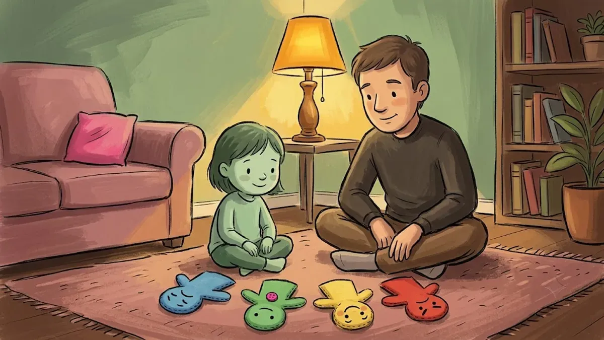 Inside Out characters mapped to each Zone of Regulation color, showing Joy and Calm in Green, Sadness in Blue, Anxiety and Excitement in Yellow, Anger in Red